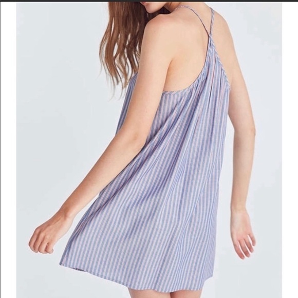 MOVING SALE | Women’s Urban Outfitters Charlotte Striped Slip Dress, Size L - Picture 2 of 7